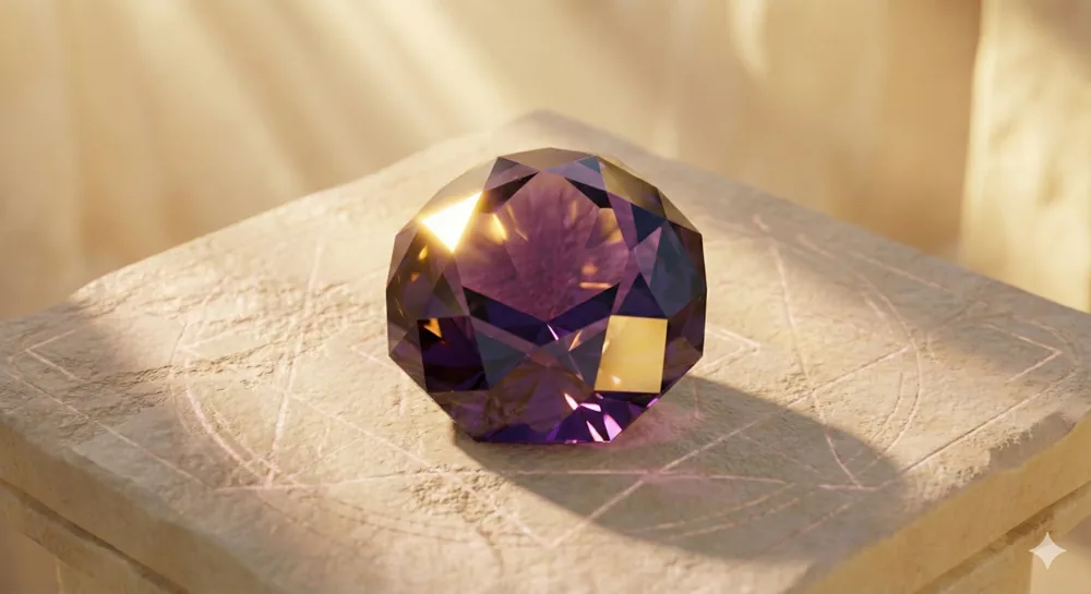 Amethyst — grounding stone, part of the Reviv renewal ritual imagery