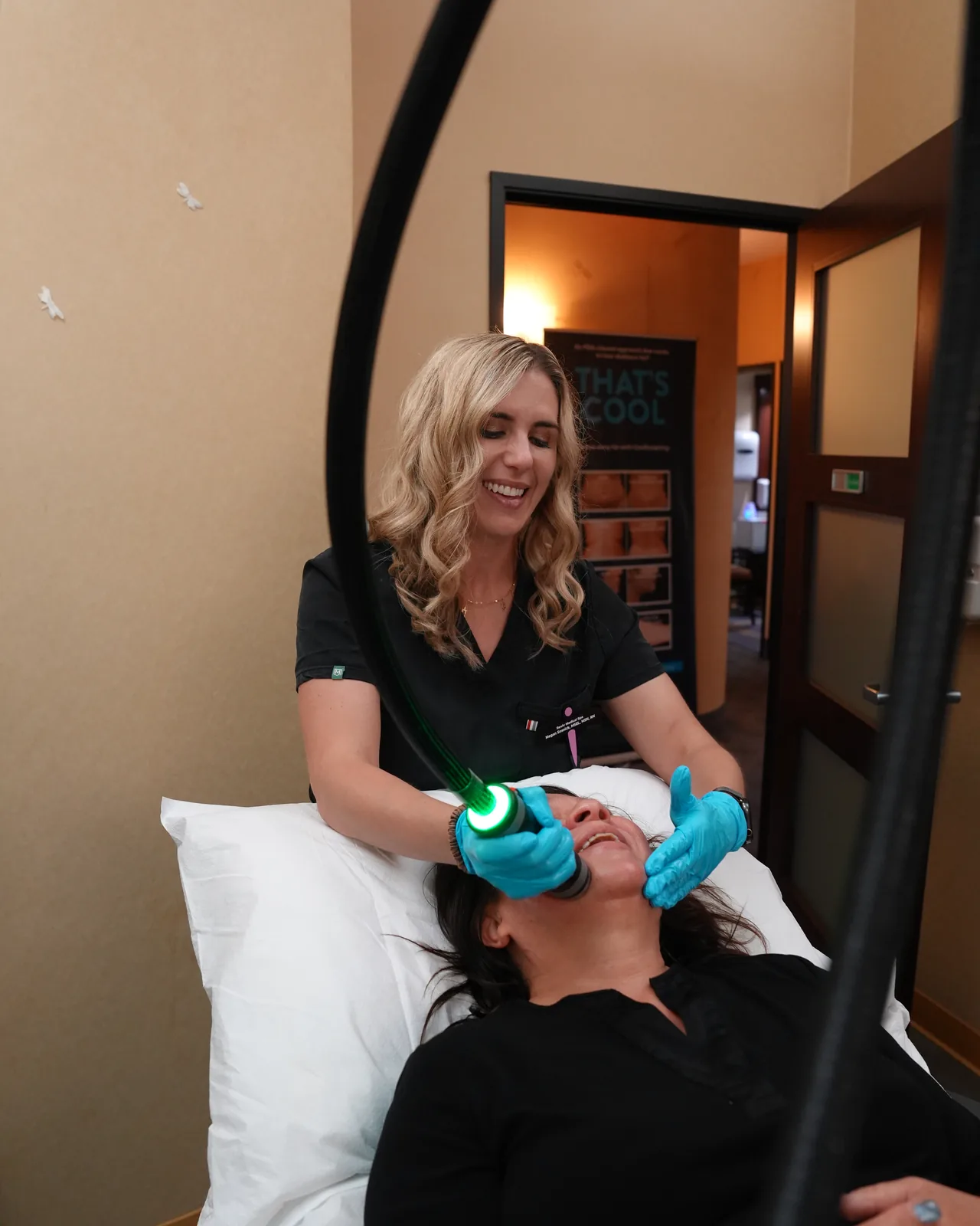 ONDA Pro Coolwaves treatment in progress at Reviv Med Spa, Millbrae