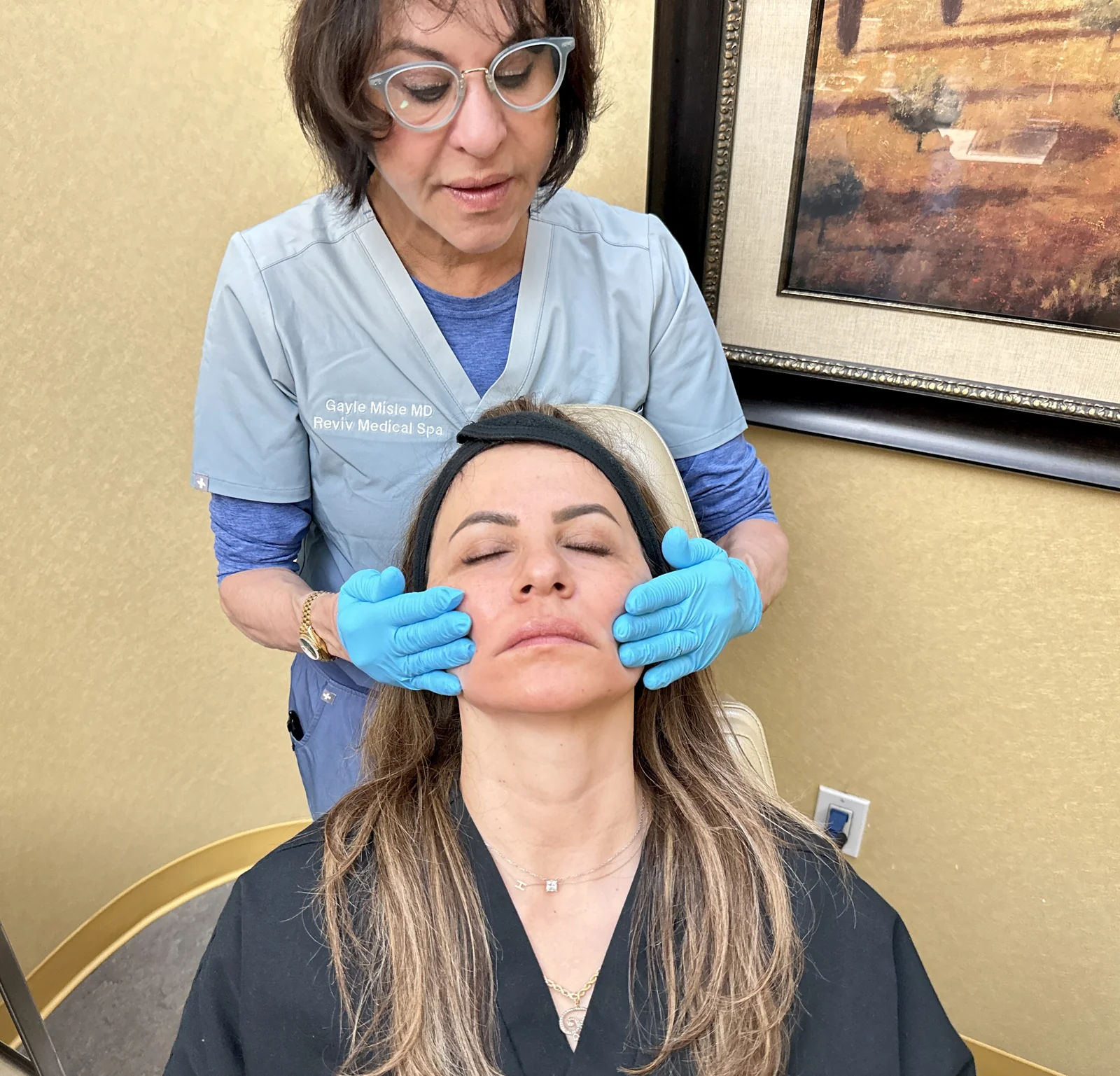 A facial aesthetic treatment at Reviv Med Spa, Millbrae