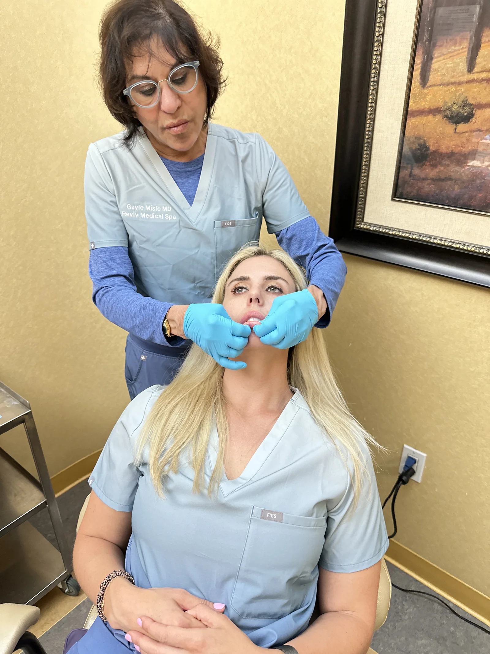 A jawline treatment assessment at Reviv Med Spa, Millbrae